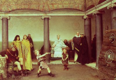 De Opvoeding van de Kinderen van Clothilde en Clovis, 1868 door Lawrence Alma Tadema